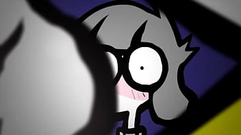 Fat boy hard-on gets a hand-job in 2D animation