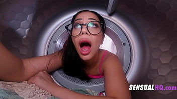 Big-titted Mother stuck and surprised by enjoyment