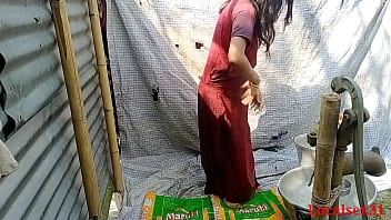 Indian wife indulges in outdoor shower fuck-a-thon with mature humping accomplice