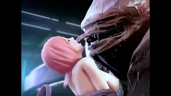 A pretty gal experiences rectal intrusion play with an extraterrestrial being in a 3d anime movie