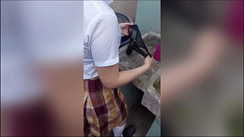 A youthfull girl, a student, is caught in the act of cleaning her lingerie by her step-dad when no one else is around, demonstrating a real homemade appointment