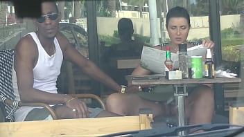 Public exposure and bi-racial affair with a dark-hued fellow caught on camera