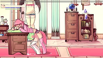 Max the Elf: T-girl Mummy with phat bumpers and masturbating in Hentai game
