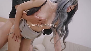 Petite and clean-shaved Asian lecturer gives a rock-hard oral pleasure and bang-out