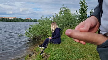 A voyeuristic fellow spots a solo gal in nature and unsheathes himself to her, commencing to delight himself in the presence of an unfamiliar beauty. Despite the potential to frighten her, she loves seeing a gigantic male member and cravi