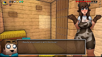 Manga pornography game parody with big-boobed Manga pornography and cowgirl action