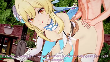 Lumine's sexual date with a missionary-style fucking partner and twat gobbling