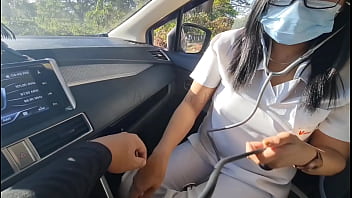 Surprised nurse experiences public fucky-fucky with Pinay lovers